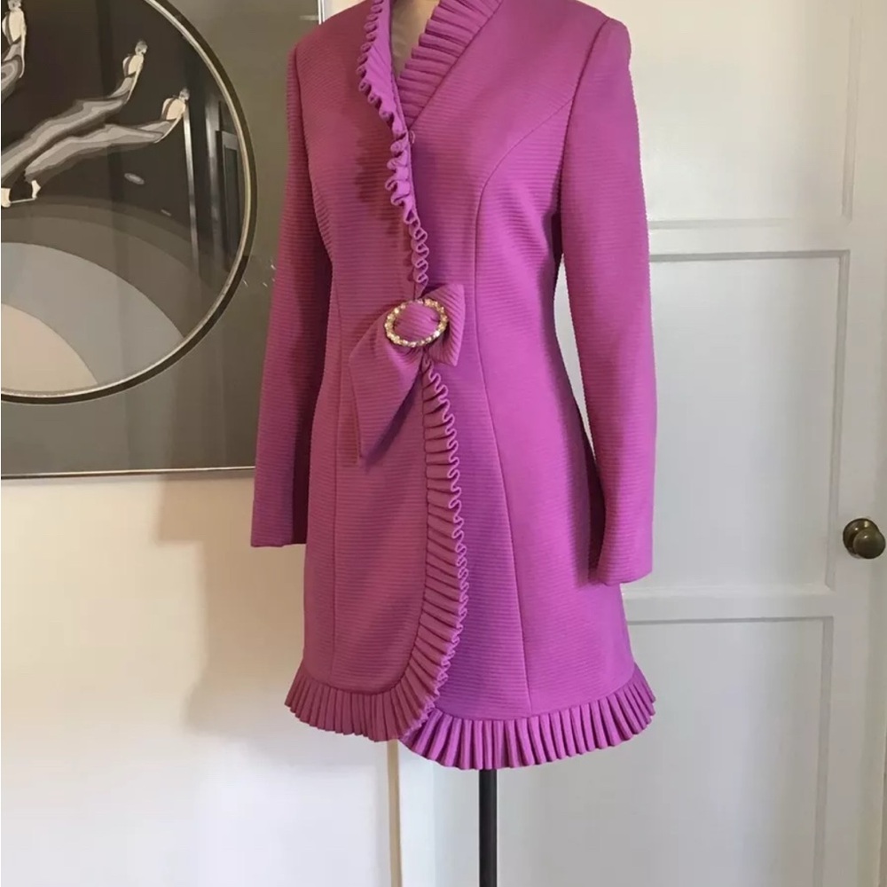 Vintage Lilli Ann Jacket & Dress Set Suit Blazer Coat Mad Men MCM - Picture 2 of 12